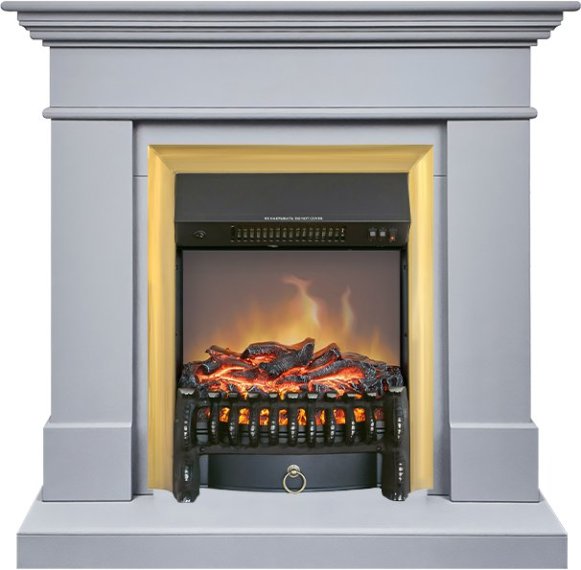Каминокомплект Royal Flame California STD CRM (Разборный) с очагом Fobos FX M Brass санд смоук